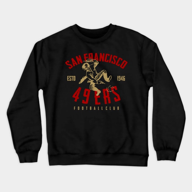 san francisco 49ers vintage Crewneck Sweatshirt by rajem